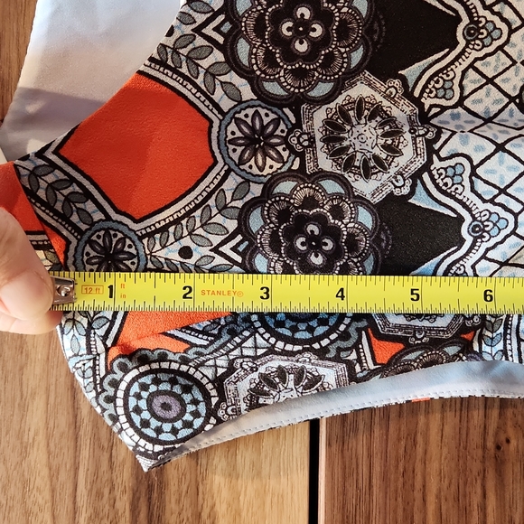 Banana Republic black/grey/orange shift dress/tunic, size 4P - Picture 9 of 10